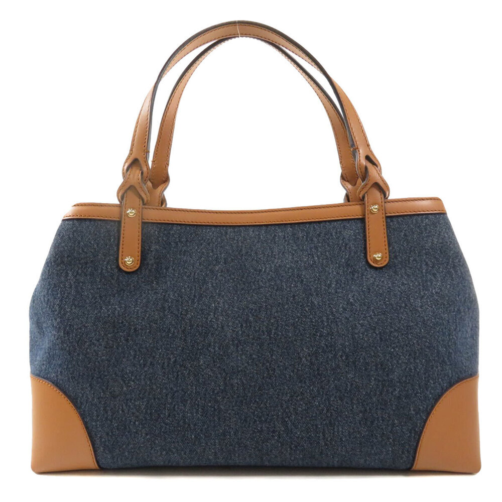 Gucci Leather Bag Motif Tote Denim